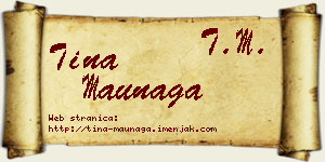 Tina Maunaga vizit kartica